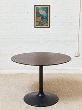 Load image into Gallery viewer, Dark Wood Black Base Dining Table
