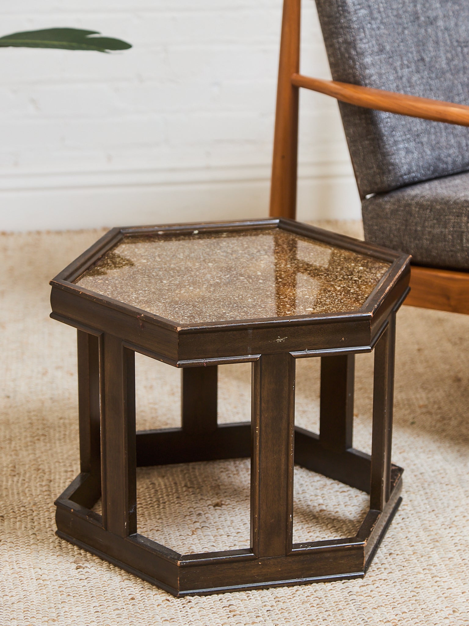 ヴィンテージ　BrownSaltman ヘキサゴンセンターテーブル Hexagon Side Table Brown Saltman – Sunbeam Vintage