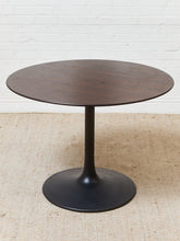 Load image into Gallery viewer, Dark Wood Black Base Dining Table
