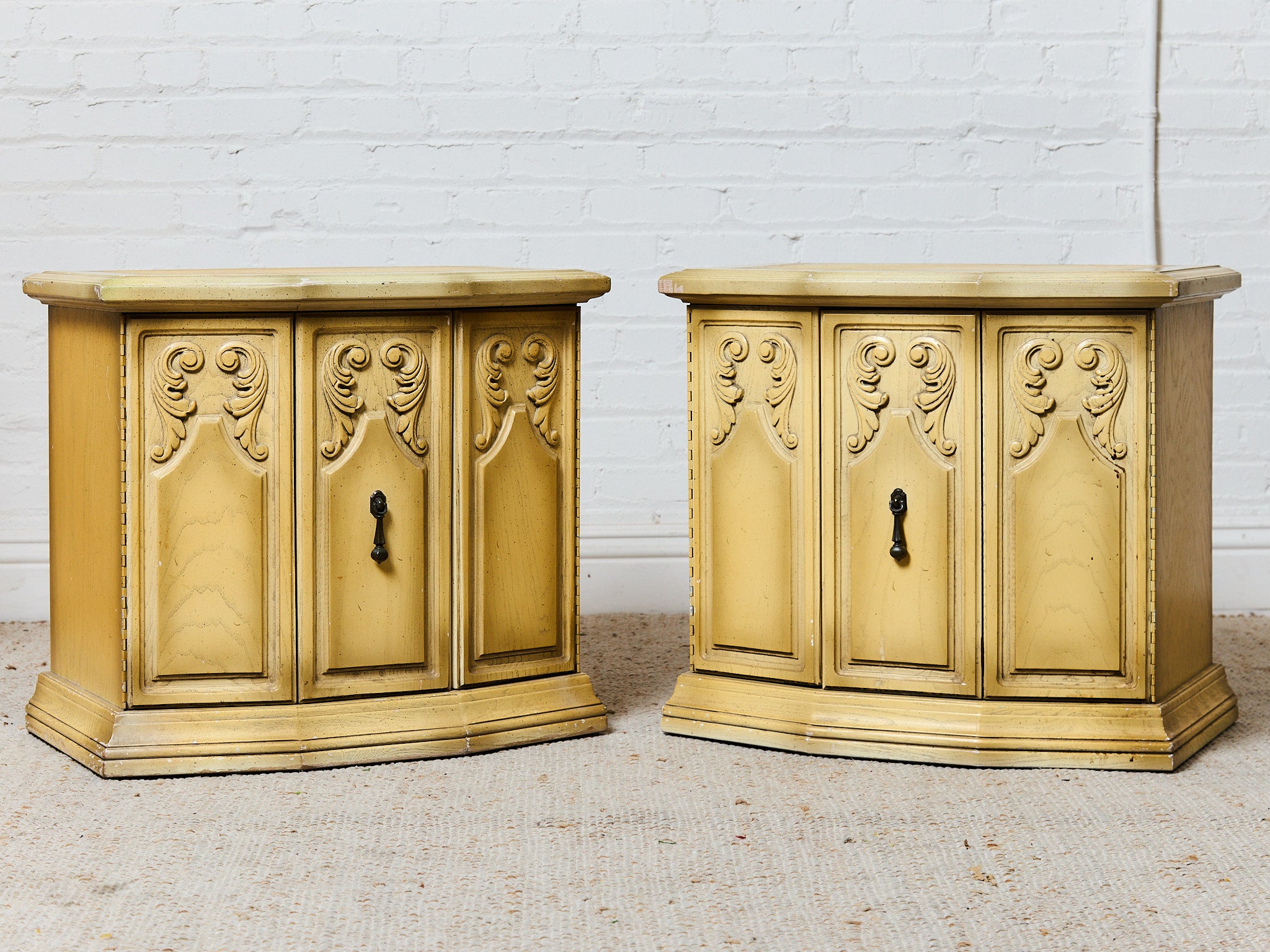 Hollywood Regency Vintage Ornate Spanish Revival, Nightstands or