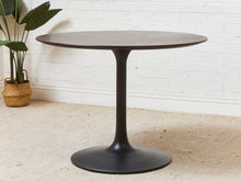 Load image into Gallery viewer, Dark Wood Black Base Dining Table
