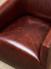 Load image into Gallery viewer, Leather Restoration Hardware Club Chair
