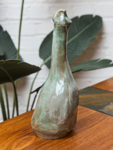 Load image into Gallery viewer, Wabi Sabi Celedon Green Vase With Top

