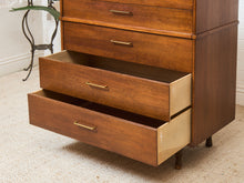 Load image into Gallery viewer, Walnut Mid Century Highboy
