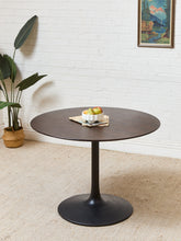 Load image into Gallery viewer, Dark Wood Black Base Dining Table
