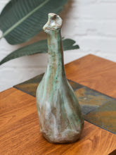 Load image into Gallery viewer, Wabi Sabi Celedon Green Vase With Top
