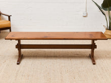 Load image into Gallery viewer, Ethan Allen Solid Wood Trestle Bench
