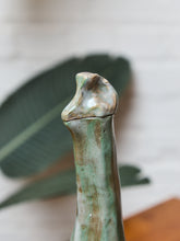 Load image into Gallery viewer, Wabi Sabi Celedon Green Vase With Top
