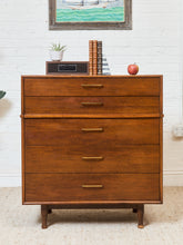 Load image into Gallery viewer, Walnut Mid Century Highboy
