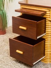 Load image into Gallery viewer, Art Deco Bamboo Desk
