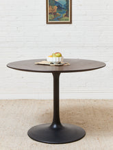 Load image into Gallery viewer, Dark Wood Black Base Dining Table
