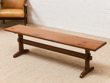 Load image into Gallery viewer, Ethan Allen Solid Wood Trestle Bench
