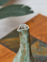 Load image into Gallery viewer, Wabi Sabi Celedon Green Vase With Top
