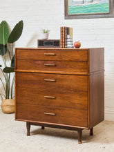 Load image into Gallery viewer, Walnut Mid Century Highboy
