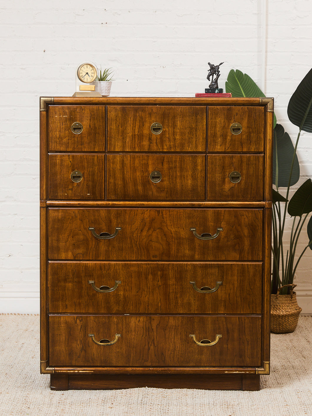 Vintage Drexel Campaign Highboy