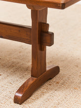 Load image into Gallery viewer, Ethan Allen Solid Wood Trestle Bench
