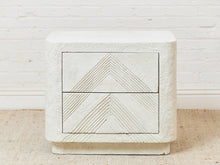 Load image into Gallery viewer, Post Modern White Vintage 2 Drawer Nightstand
