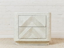 Load image into Gallery viewer, Post Modern White Vintage 2 Drawer Nightstand
