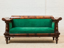 Load image into Gallery viewer, Antique Empire Style Walnut Swan Grecian Sofa
