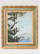 Load image into Gallery viewer, Snowy Egret Framed Print: Coastal Beach House Wall Art

