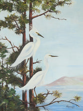 Load image into Gallery viewer, Snowy Egret Framed Print: Coastal Beach House Wall Art
