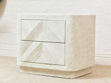 Load image into Gallery viewer, Post Modern White Vintage 2 Drawer Nightstand

