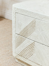 Load image into Gallery viewer, Post Modern White Vintage 2 Drawer Nightstand
