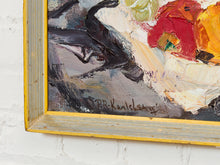 Load image into Gallery viewer, Modernist Expressionist Still Life Oil Painting Vintage Original by P.R Karlsberg
