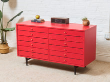 Load image into Gallery viewer, American of Martinsville Dresser in Poppy Red
