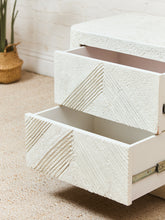 Load image into Gallery viewer, Post Modern White Vintage 2 Drawer Nightstand
