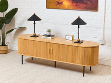 Load image into Gallery viewer, Mitza Blonde Tambour Door Credenza

