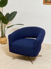 Load image into Gallery viewer, Boucle Blue Vintage 60’s Chair
