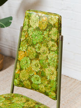 Load image into Gallery viewer, Pair of Green Floral Dinette Chairs
