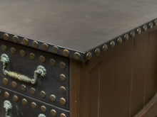 Load image into Gallery viewer, Spanish Revival Studded Leather and Wood Executive Desk
