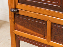 Load image into Gallery viewer, Qing Dynasty Ningbo Cypress and Rosewood Cabinet with Brass Hardware
