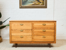 Load image into Gallery viewer, 6 Drawer Oak Vintage Dresser
