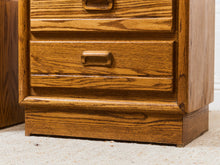 Load image into Gallery viewer, Vintage Oak BoHo Nightstands Pair
