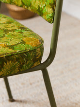 Load image into Gallery viewer, Pair of Green Floral Dinette Chairs
