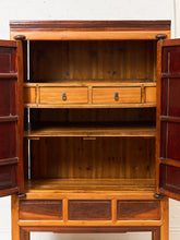 Load image into Gallery viewer, Qing Dynasty Ningbo Cypress and Rosewood Cabinet with Brass Hardware
