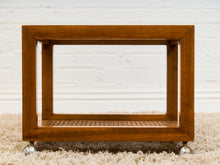 Load image into Gallery viewer, 1970’s Smoked Glass Side Table with Caning
