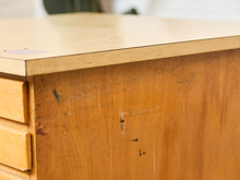 Load image into Gallery viewer, Vintage Distressed Industrial Wood Primitive School House Artist Flat Files Cabinet #1
