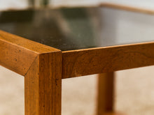 Load image into Gallery viewer, 1970’s Smoked Glass Side Table with Caning
