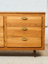 Load image into Gallery viewer, 6 Drawer Oak Vintage Dresser
