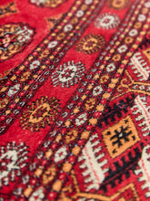 Load image into Gallery viewer, Antique Turkmen Bokhara Hand Knotted Antique Rug

