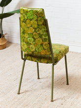 Load image into Gallery viewer, Pair of Green Floral Dinette Chairs
