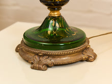 Load image into Gallery viewer, Hollywood Regency Pair of Green Lamps
