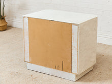 Load image into Gallery viewer, Post Modern White Vintage 2 Drawer Nightstand

