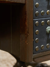 Load image into Gallery viewer, Spanish Revival Studded Leather and Wood Executive Desk
