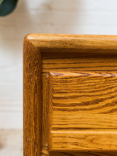 Load image into Gallery viewer, Vintage Oak BoHo Nightstands Pair
