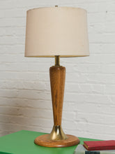 Load image into Gallery viewer, Danish Modern Oak Lamp Hourglass
